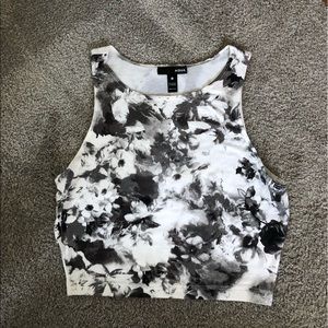 Aqua Floral Tank Top